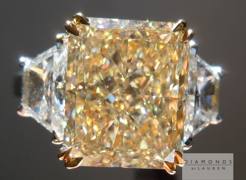 light yellow diamond ring
