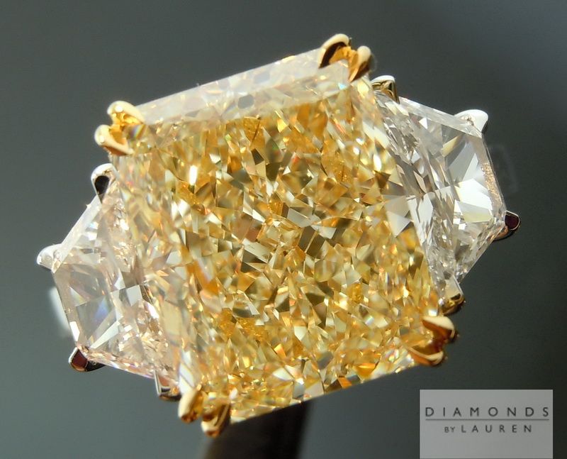 natural yellow diamond ring