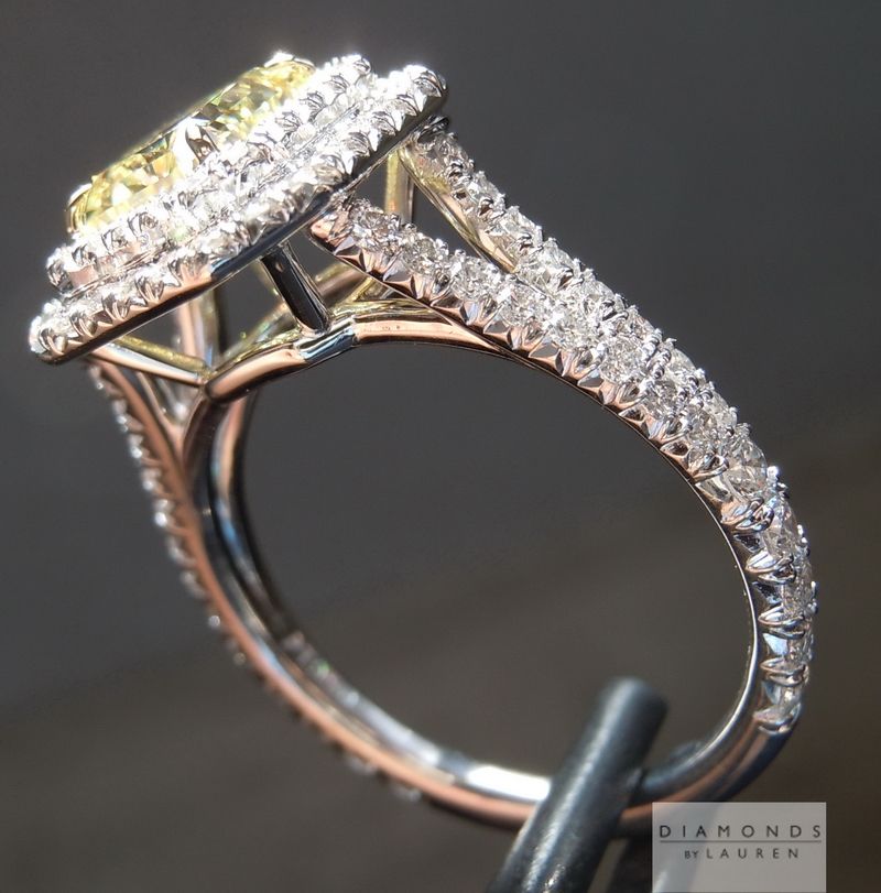 natural yellow diamond ring