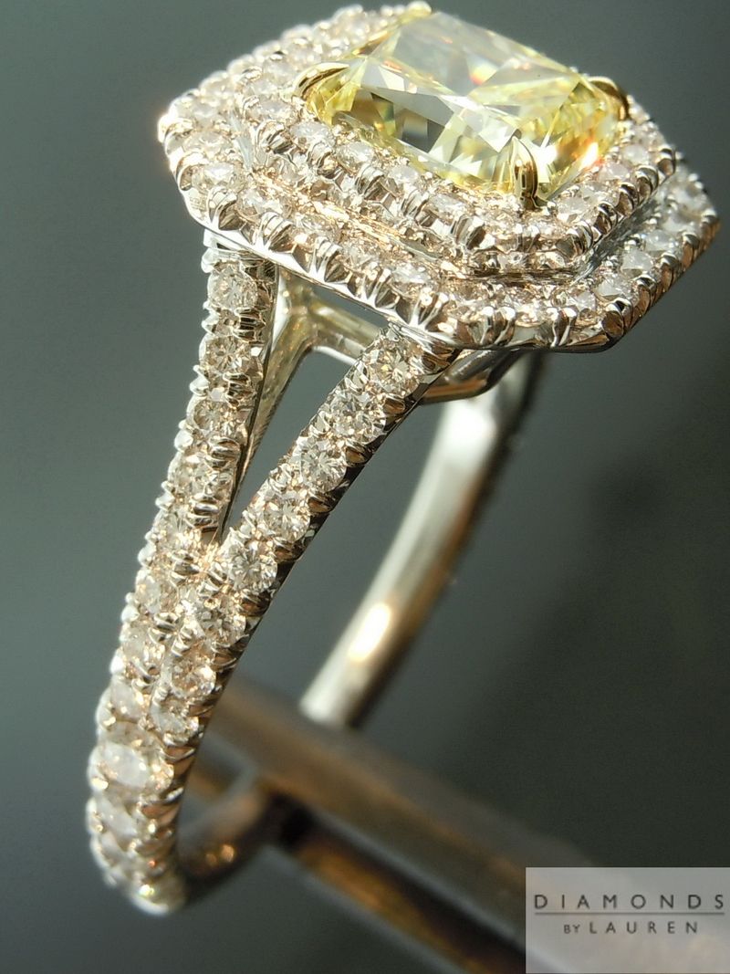 double diamond halo ring