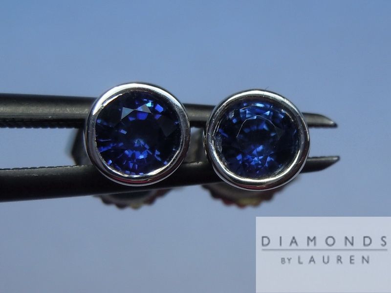 blue sapphire earring