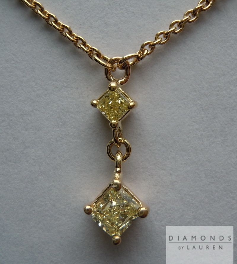 yellow diamond pendant