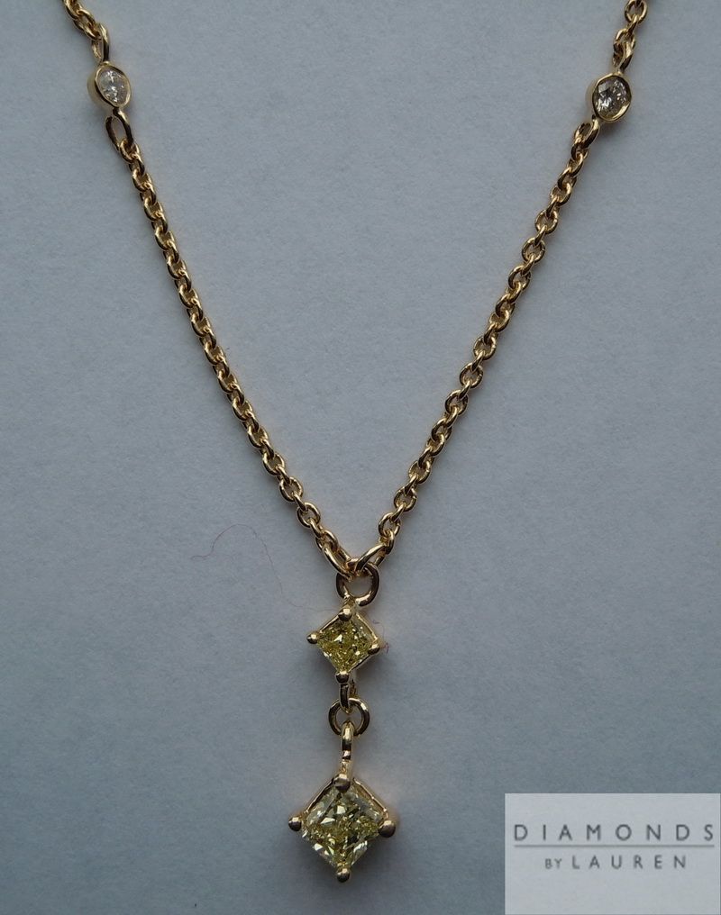 yellow diamond pendant