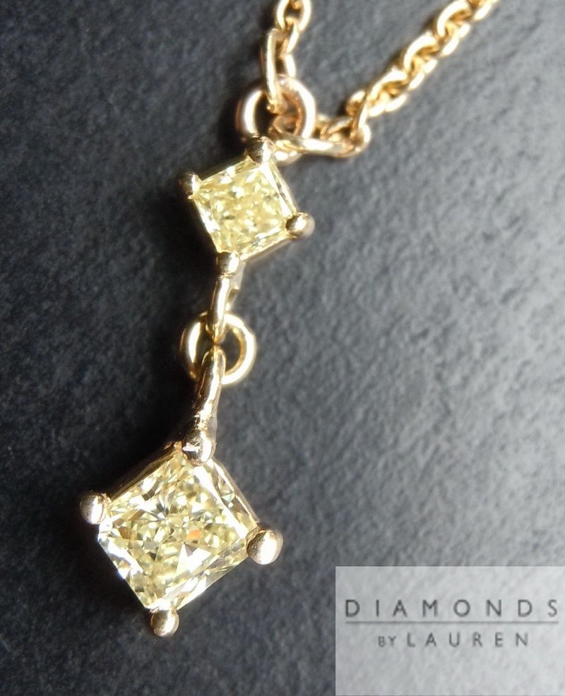 yellow diamond pendant