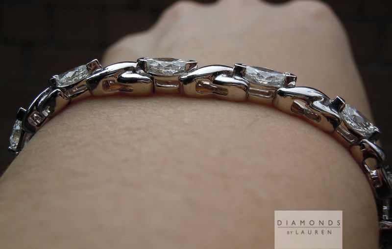diamond and white gold bracelet