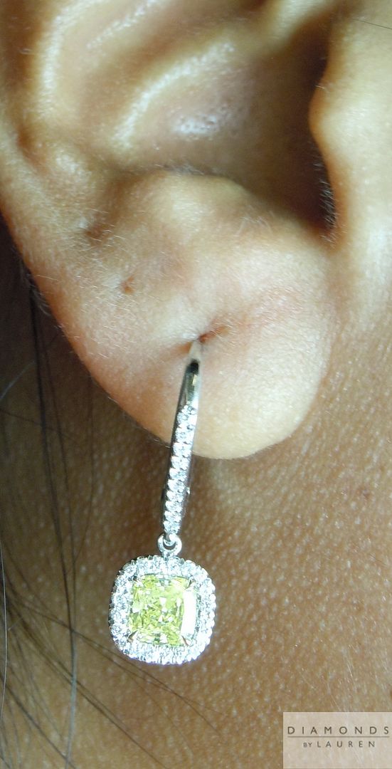 fancy intense yellow earrings