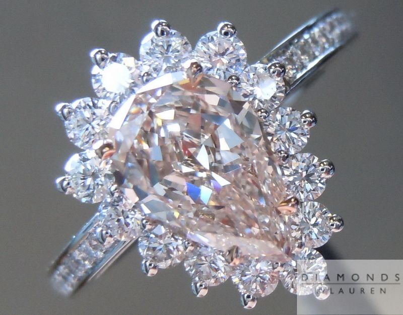 natural pink diamond ring