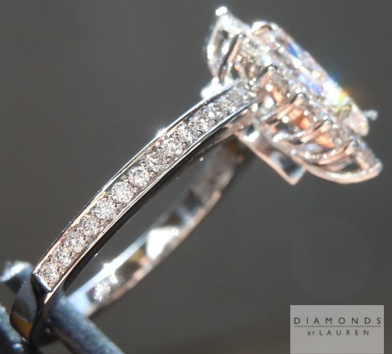 pink pear shape diamond ring