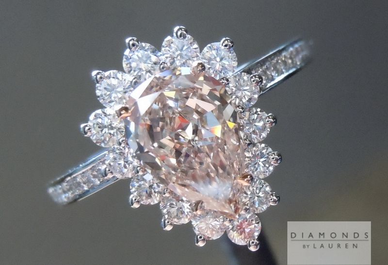 natural pink diamond ring