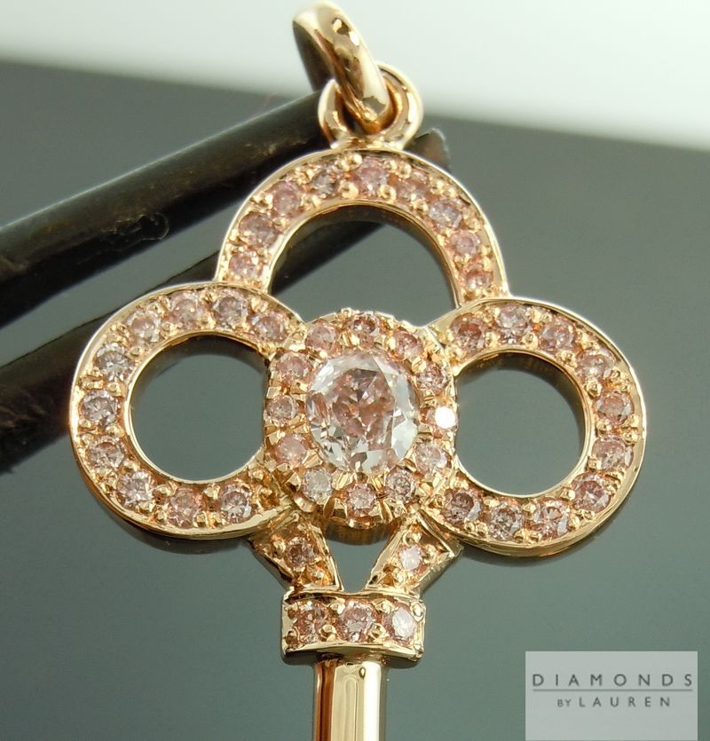 diamond key pendant