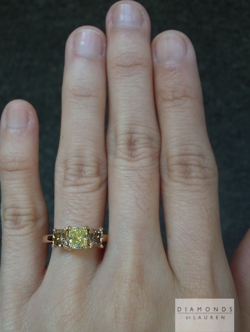 cushion cut diamond ring