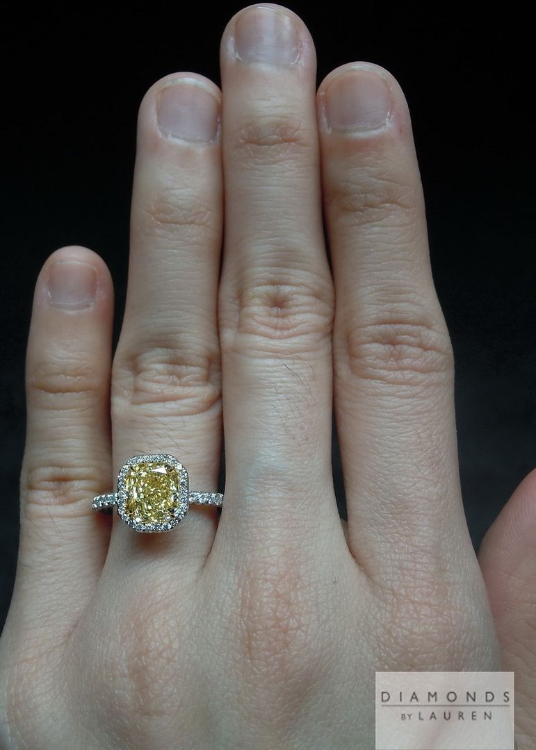 natural yellow diamond ring