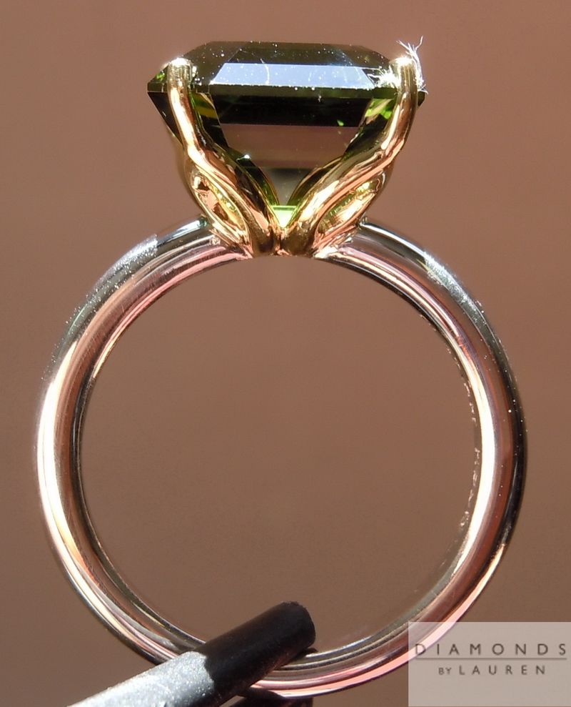 green tourmaline ring