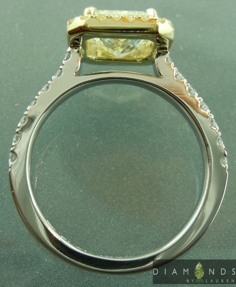 yellow diamond halo ring