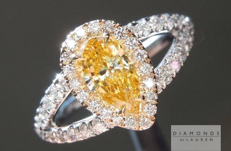 natural orange diamond ring
