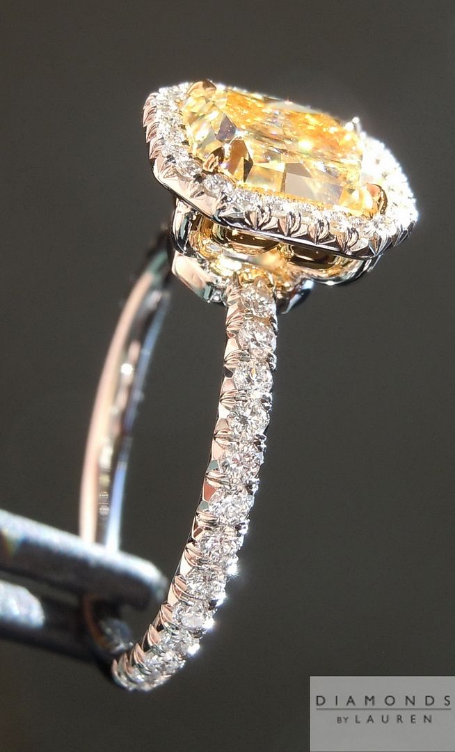 natural yellow diamond ring