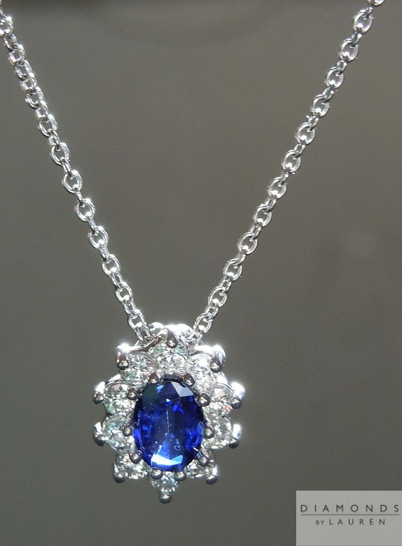 sapphire and diamond pendant