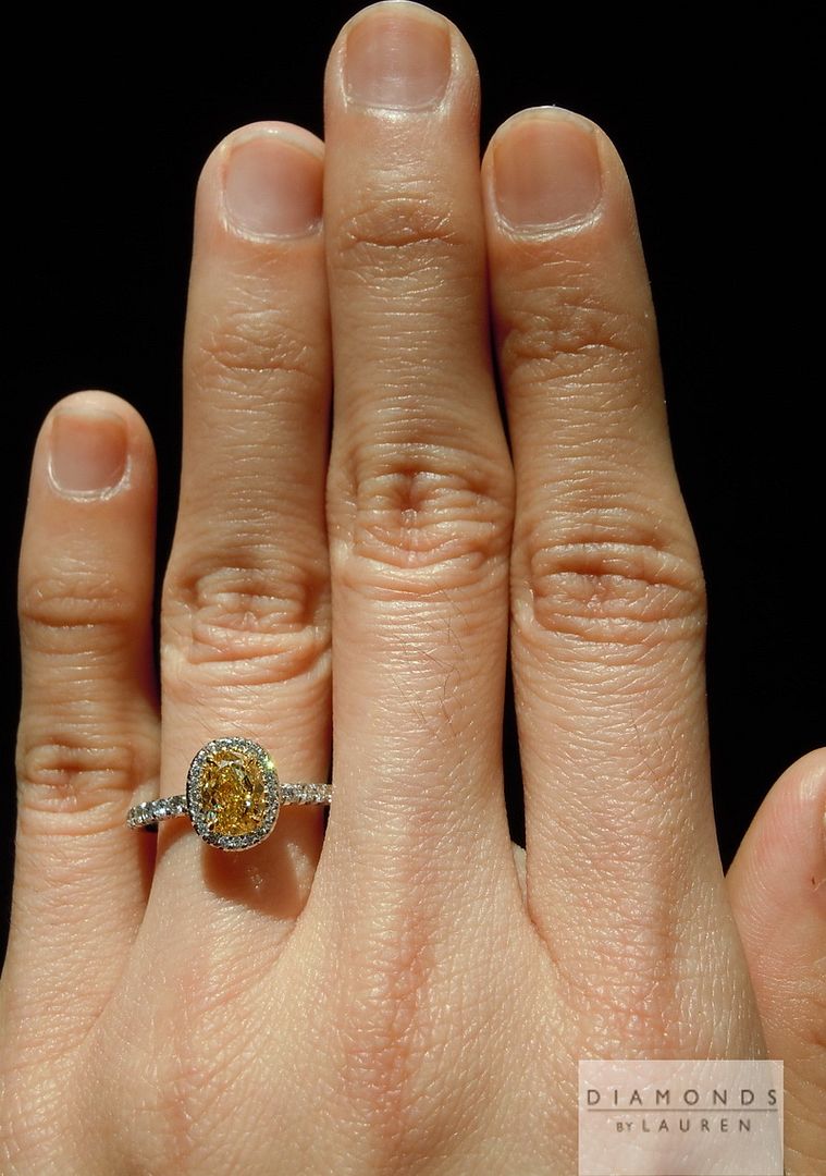 fancy light yellow diamond ring