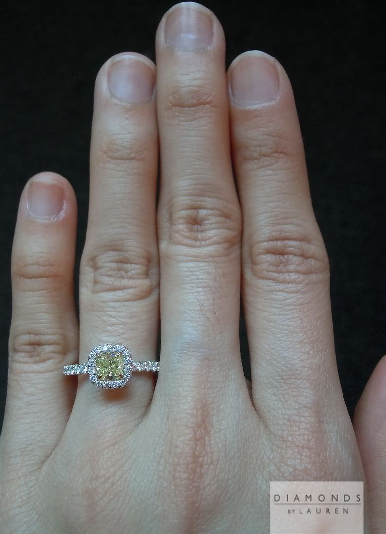 natural yellow diamond ring