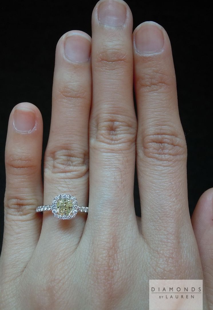 natural yellow diamond ring