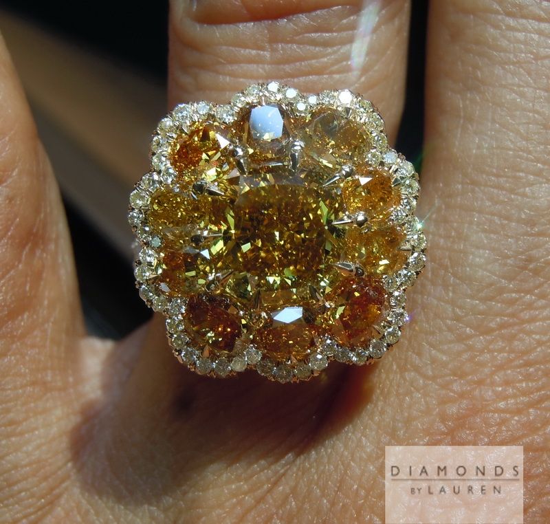 orange diamond ring