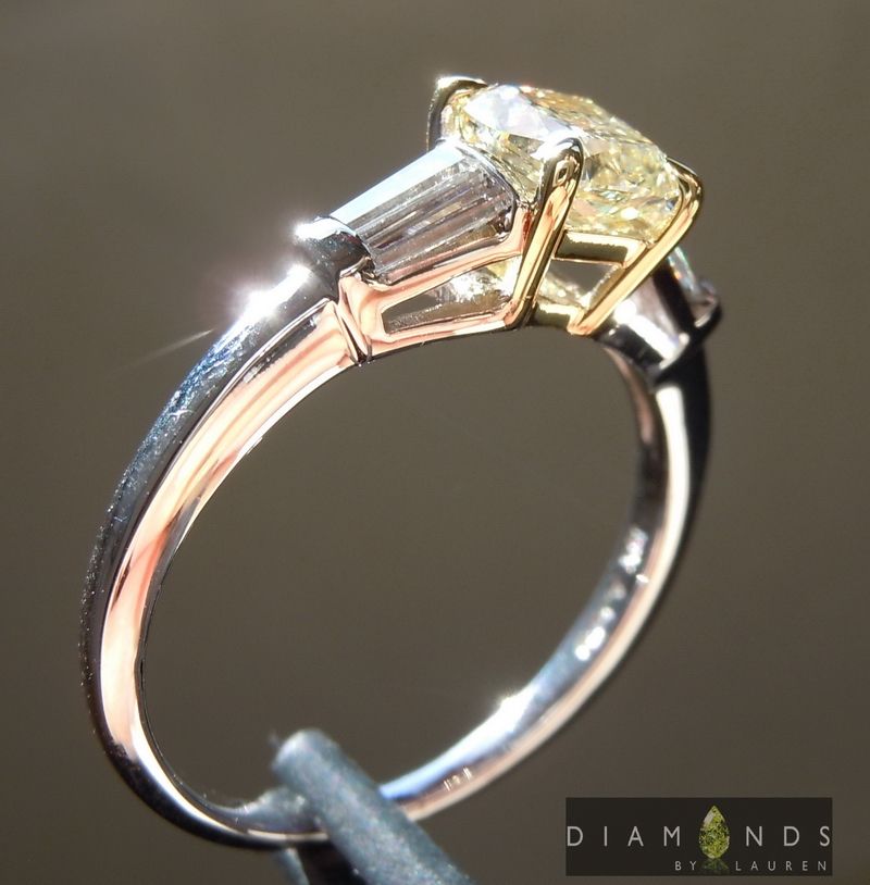 light yellow diamond ring