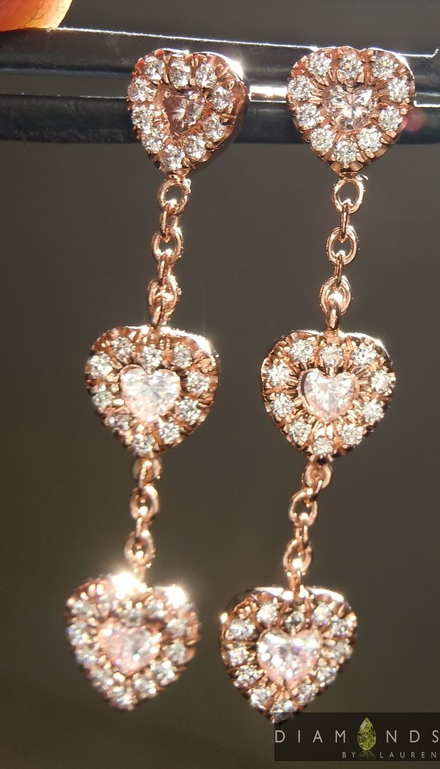 natural pink diamond earrings