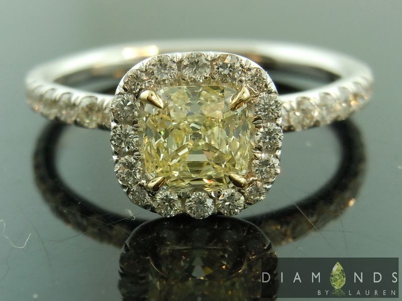 cushion cut shape diamond ring