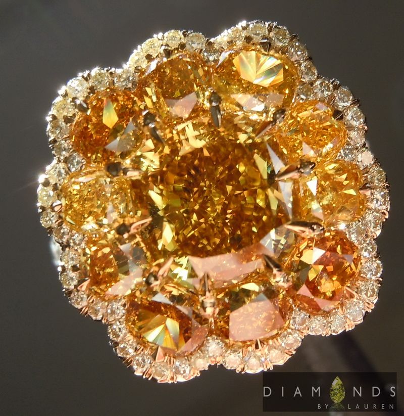natural yellow diamond ring