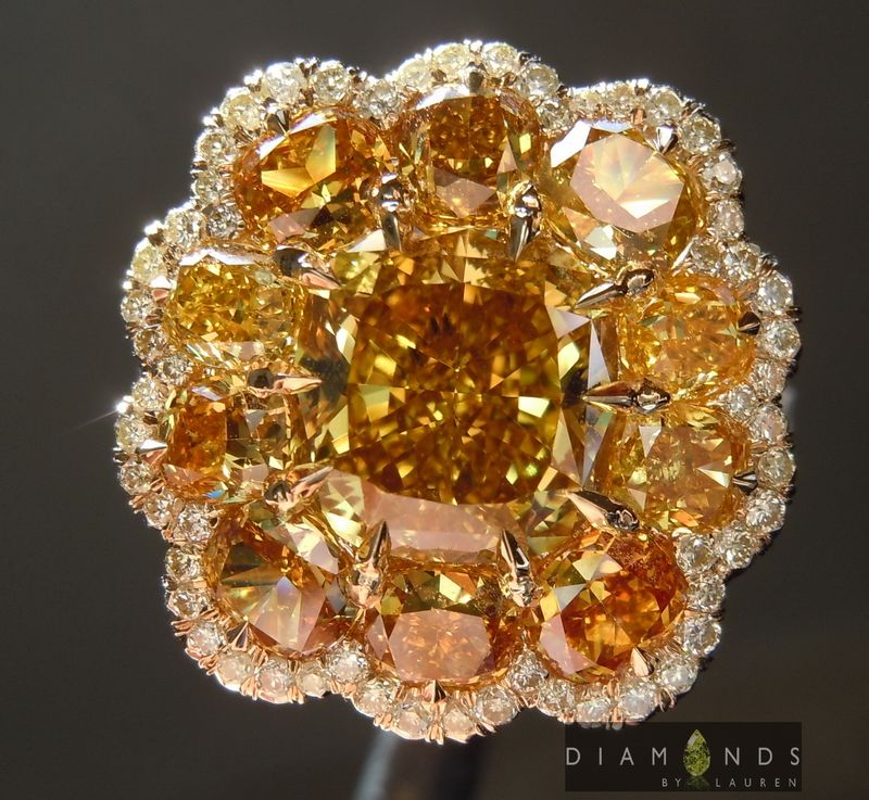 natural brown diamond ring