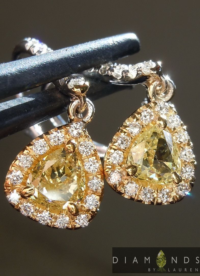 yellow diamond earrings