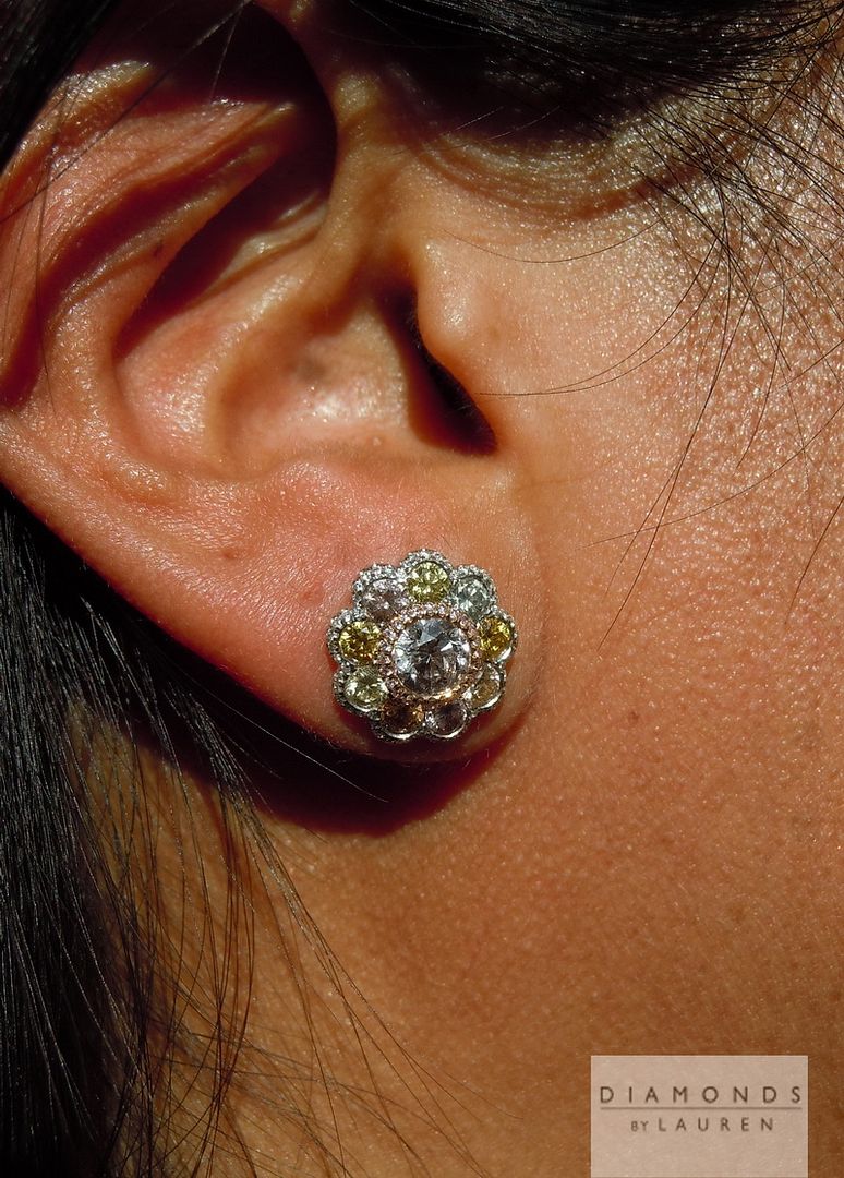 diamond halo earrings