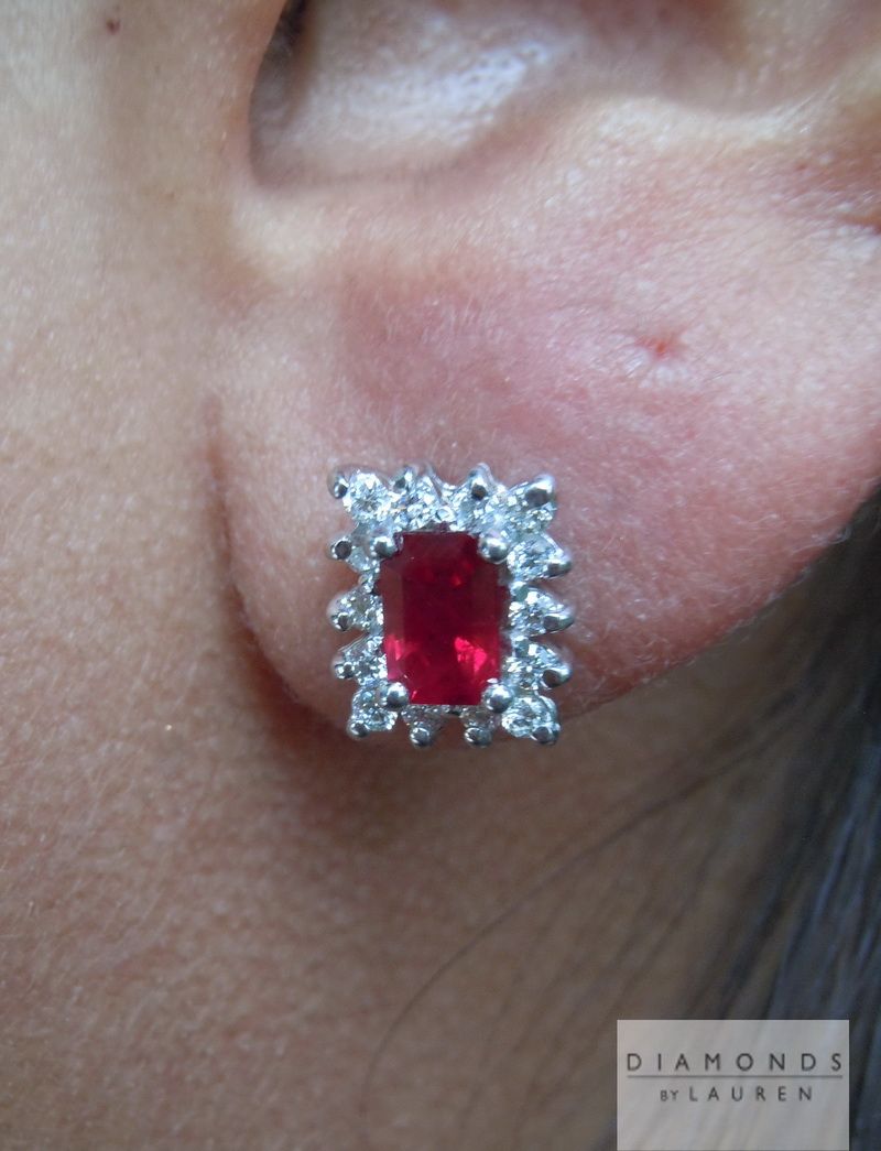 diamond halo earrings