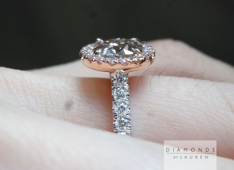 natural pink diamond ring