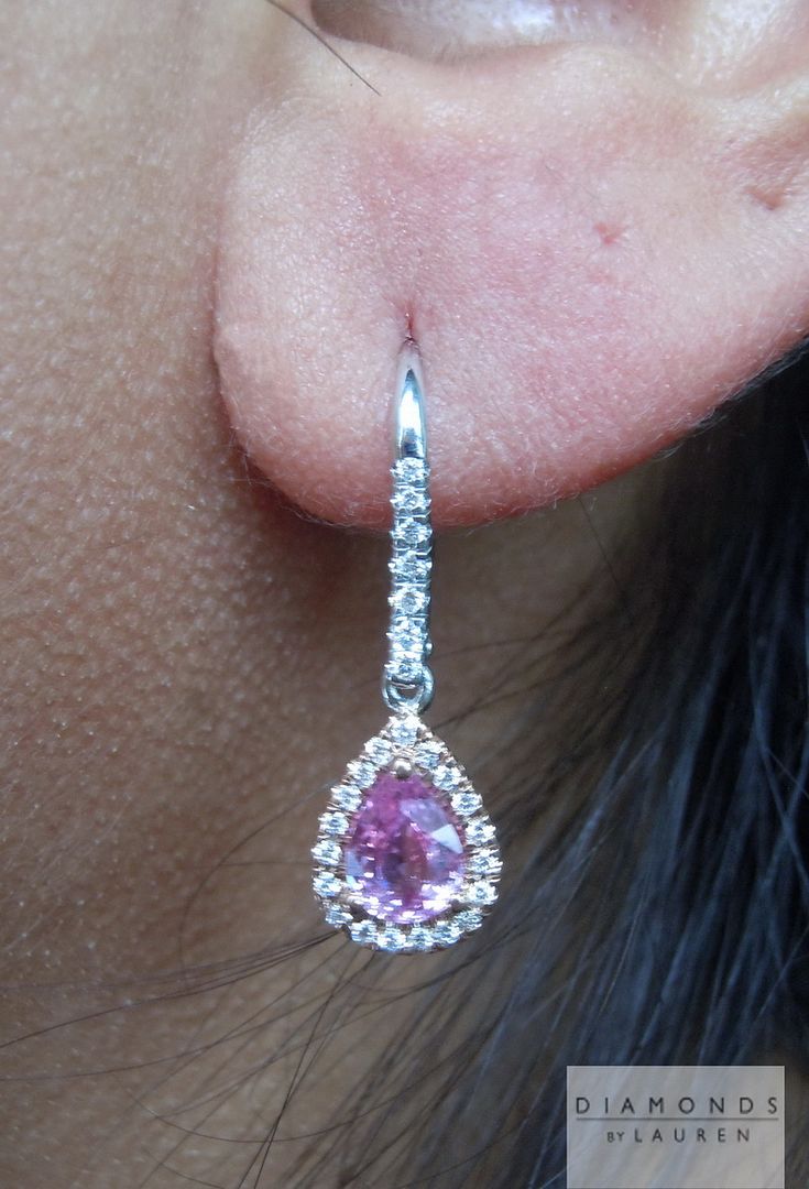 pink sapphire earrings