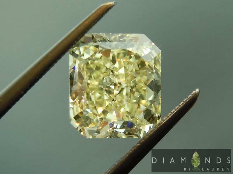 yellow radaint cut diamond