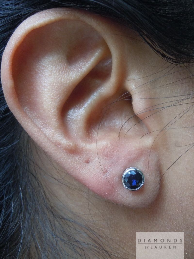 blue sapphire earring