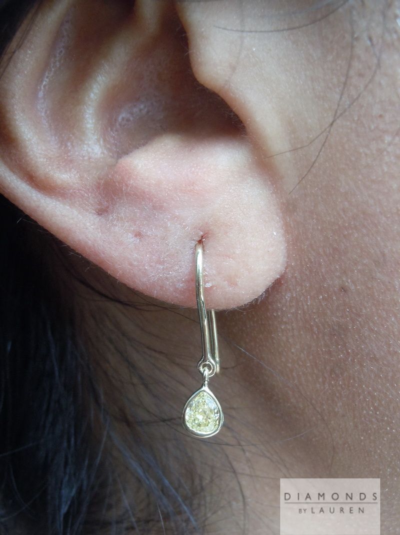 yellow diamond earrings