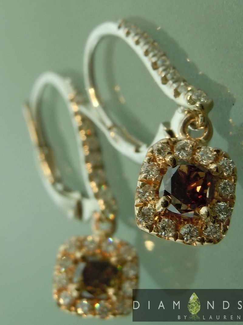 diamond halo earrings