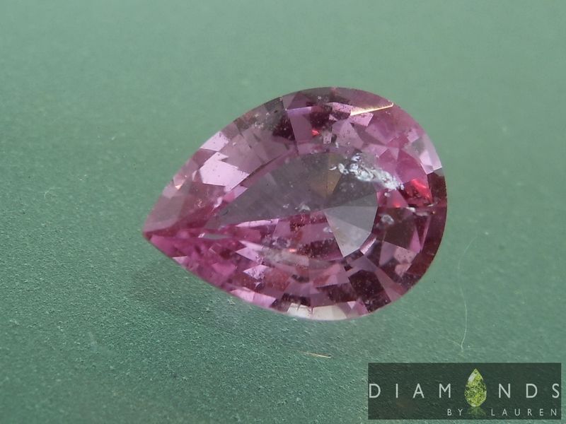 pink pear shape sapphire