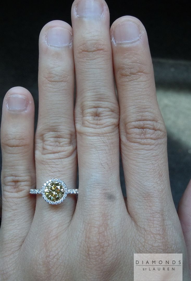 natural yellow diamond ring