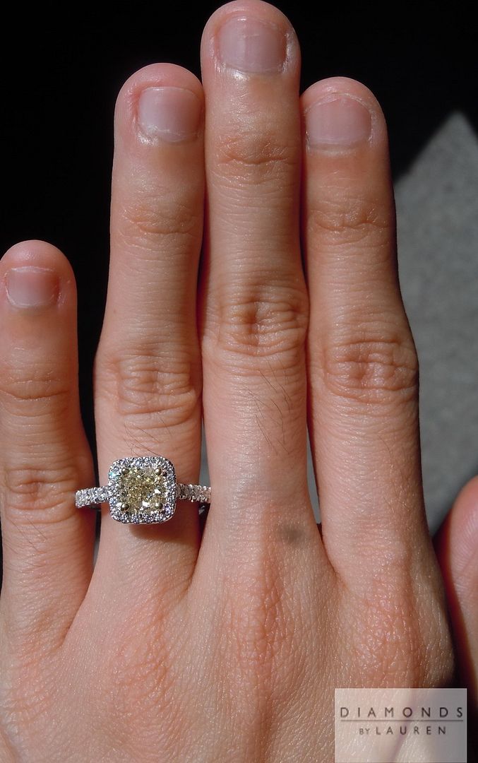 natural yellow diamond ring