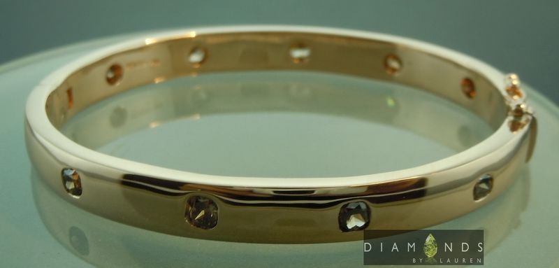 brown cushinon cut diamond bracelet