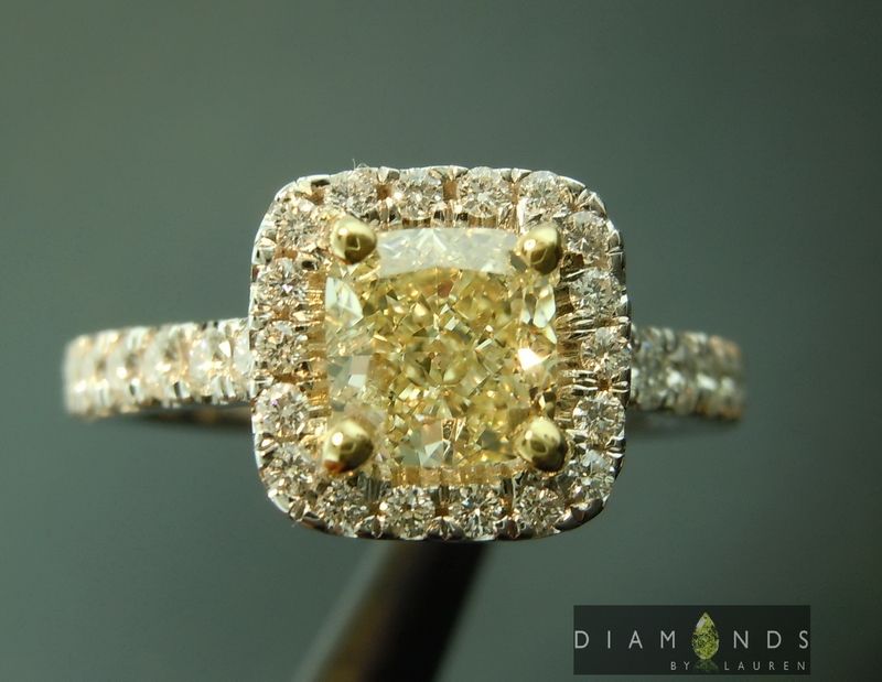 natural yellow diamond ring