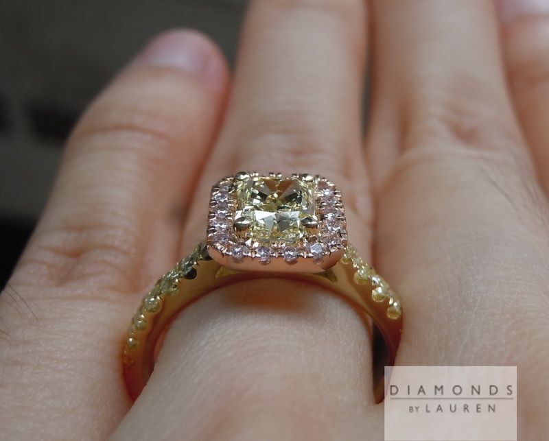 natural yellow diamond ring