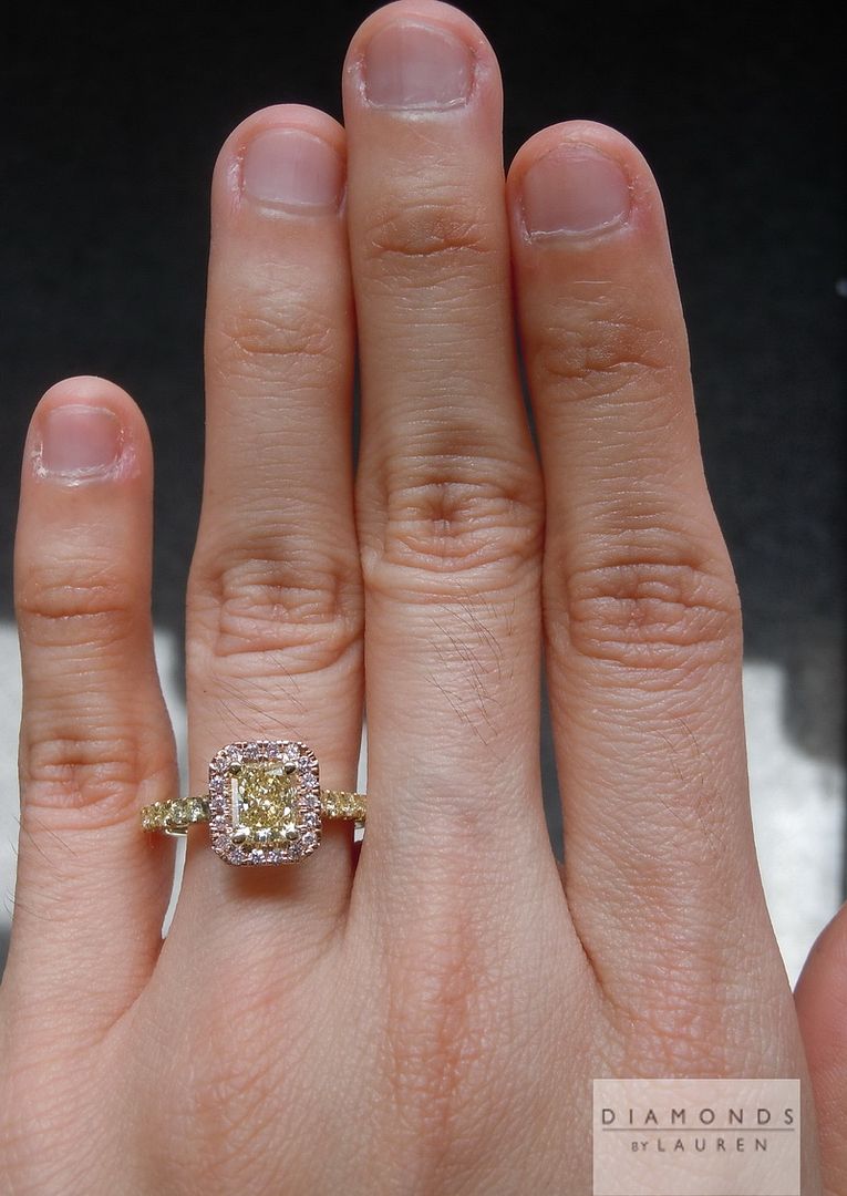 natural yellow diamond ring