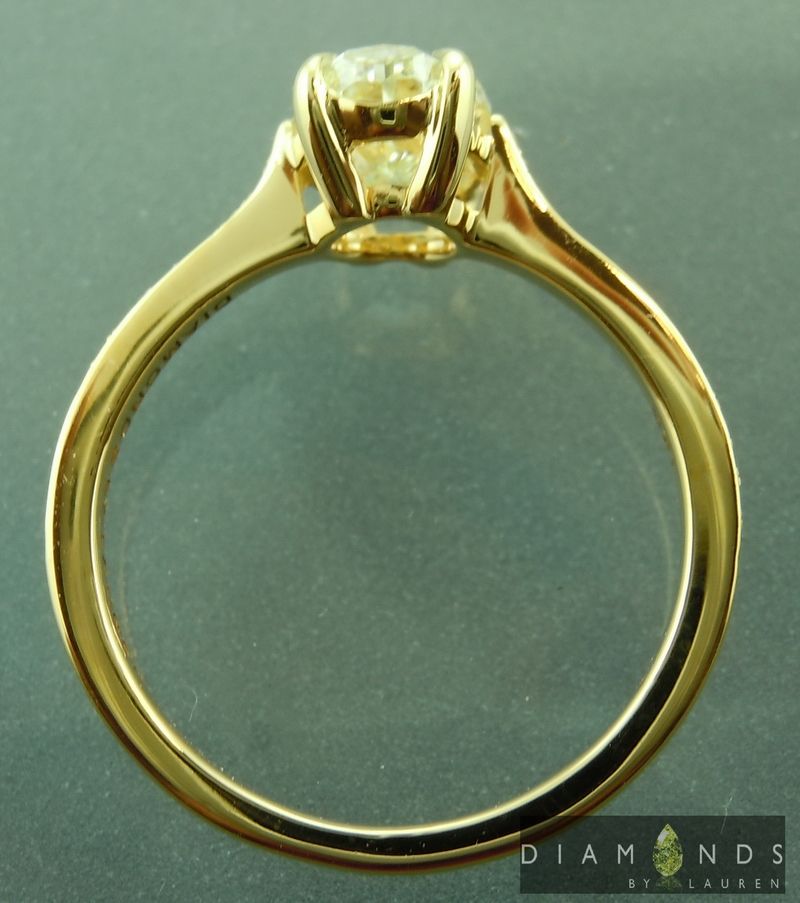 natural light yellow diamond ring