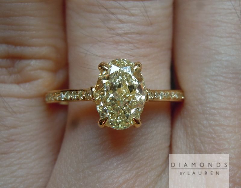 natural light yellow diamond ring