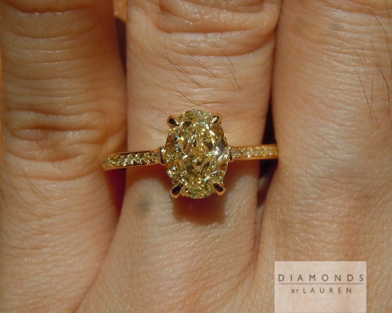 natural light yellow diamond ring