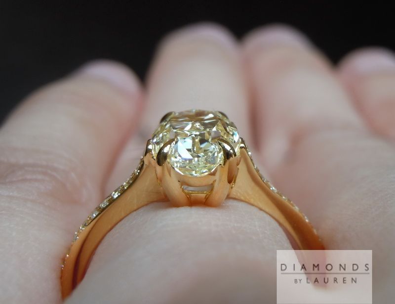 natural light yellow diamond ring